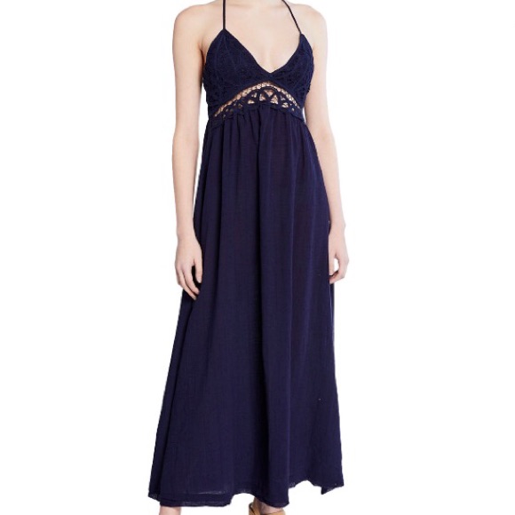 Nwt Aqua Lace Bodice Maxi Dress Size Large